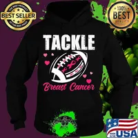 Breast Cancer Awareness Tackle Breast Cancer Football Gifts T-Shirt Hoodie