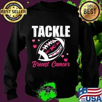 Breast Cancer Awareness Tackle Breast Cancer Football Gifts T-Shirt Sweater