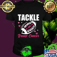 Breast Cancer Awareness Tackle Breast Cancer Football Gifts T-Shirt