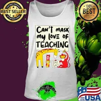 Can't Mask My Love Of Teaching, funny wild animals teacher T-Shirt Tank top