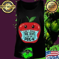Can't Mask the Love for My Pre-K Teacher Gift T-Shirt Tank top
