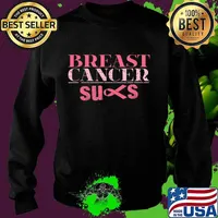 Chemotherapy Breast Cancer Sucks Pink Ribbon T-Shirt Sweater