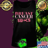 Chemotherapy Breast Cancer Sucks Pink Ribbon T-Shirt Tank top
