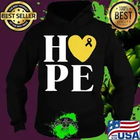 Childhood Cancer Fighter Shirts Hope Gold Ribbon Awareness T-Shirt Hoodie
