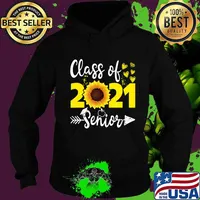 Class of 2021 Senior Back to School Sunflower T-Shirt Hoodie