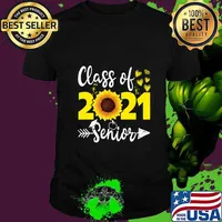 Class of 2021 Senior Back to School Sunflower T-Shirt