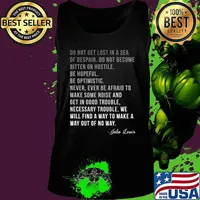 Congressman Lewis Civil Rights Hero Ombre Color Quote T-Shirt Tank top