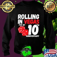 Couples Married 10 Years - Vegas 10th Wedding Anniversary T-Shirt Sweater