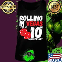 Couples Married 10 Years - Vegas 10th Wedding Anniversary T-Shirt Tank top