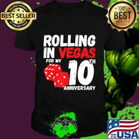 Couples Married 10 Years - Vegas 10th Wedding Anniversary T-Shirt