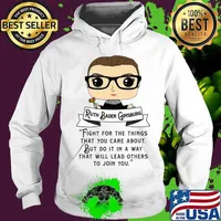 Cute RBG Ruth Bader Ginsburg - Fight for the Things T-Shirt Hoodie