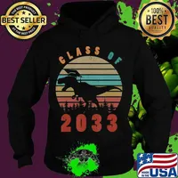 Dinosaur Class Of 2033 First Day Kindergarten Boys Kids Gift T-Shirt Hoodie