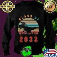 Dinosaur Class Of 2033 First Day Kindergarten Boys Kids Gift T-Shirt Sweater