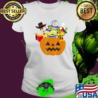 Disney Pixar Toy Story Halloween Pumpkin Graphic T-Shirt Ladies tee