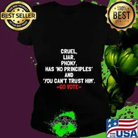 Donald is Cruel has no principles fun Definition Anti Trump Premium T-Shirt Ladies tee
