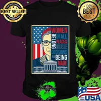 Feminism Quotes RBG Quote Girl With Book Women T-Shirt