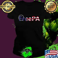 Free PA American flag T-Shirt Ladies tee