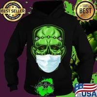 Funny Monster Zombie Mask Simple Halloween Costume 2020 T-Shirt Hoodie