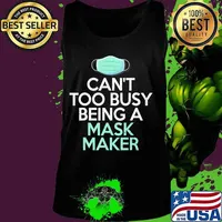 Funny Retro Vintage Mask On Too Busy Being a Mask Maker T-Shirt Tank top