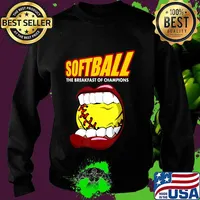 Funny Softball Shirt - Breakfast of Champions T-Shirt Sweater