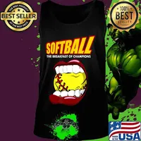 Funny Softball Shirt - Breakfast of Champions T-Shirt Tank top