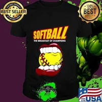 Funny Softball Shirt - Breakfast of Champions T-Shirt
