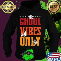 Ghoul Vibes Only Ghost Sarcastic Halloween Costume Boo T-Shirt Hoodie