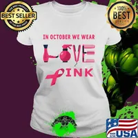 Hairstylist Breast Cancer Awareness Halloween Hairdresser T-Shirt Ladies tee