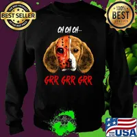 Halloween jason voorhees beagle ch ch ch grr grr grr s Sweater