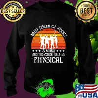 Hockey Ninety percent of hockey is mental and the other half is physical vintage s Sweater