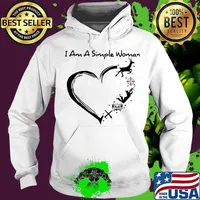 I am a simple woman heart reindeer christmas s Hoodie