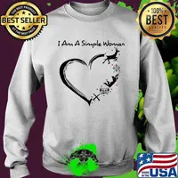 I am a simple woman heart reindeer christmas s Sweater