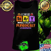 I Can Be Scary But Only Periodically Teacher Witch Halloween T-Shirt Tank top