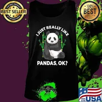 I Just Really Like Pandas Ok Cute Panda Gift Kids Men Women T-Shirt Tank top