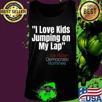 I Love Kids Jumping on my Lap tee,Creepy Joe Biden Quote T-Shirt Tank top