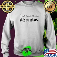 I'm A Simple Woman Campfire Wine Flip Flops Dog And Tent Shirt Sweater
