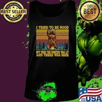 I TRIED TO BE GOOD BUT THEN THE BONFIRE WAS LIT AND THERE WAS BEER BEAR VINTAGE RETRO SHIRT Tank top