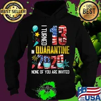 I Turned 13 In Quarantine 2020 13 years old 13th Birthday T-Shirt Hoodie