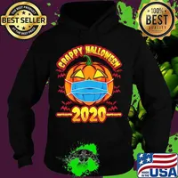 JackOLantern Funny Halloween Pumpkin Wearing A Mask 2020 T-Shirt Hoodie
