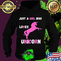 Just a girl who loves unicorns Premium T-Shirt Hoodie