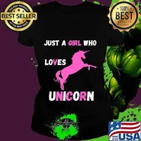 Just a girl who loves unicorns Premium T-Shirt Ladies tee