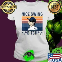 Kelly's Face Mocking Joe Nice Swing T-Shirt Ladies tee