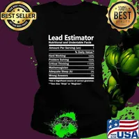 Lead Estimator T Shirt - Nutrition Factors Gift Item Tee T-Shirt Ladies tee