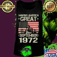 Making America Great Since September Birthday Gift 1972 Premium T-Shirt Tank top