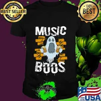 Music And Boos Ghost Funny Halloween Costume Beer Drinking T-Shirt