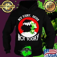 Not today satan not today moon blood woman halloween s Hoodie