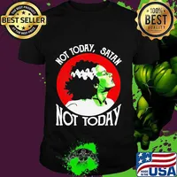 Not today satan not today moon blood woman halloween shirt