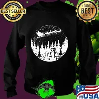Official dog and girl santa claus and reindeer christmas s Sweater