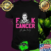 Official fuck cancer pink ruth bader ginsburg feminist shirt