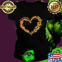 Official you are my sunshine sunflowers heart s Ladies tee